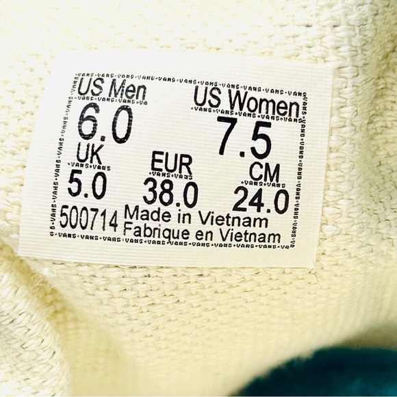 Vans shoes Era TC Velvet Sneakers blue classic rubber sole Women Size 7.5 - Picture 2 of 10